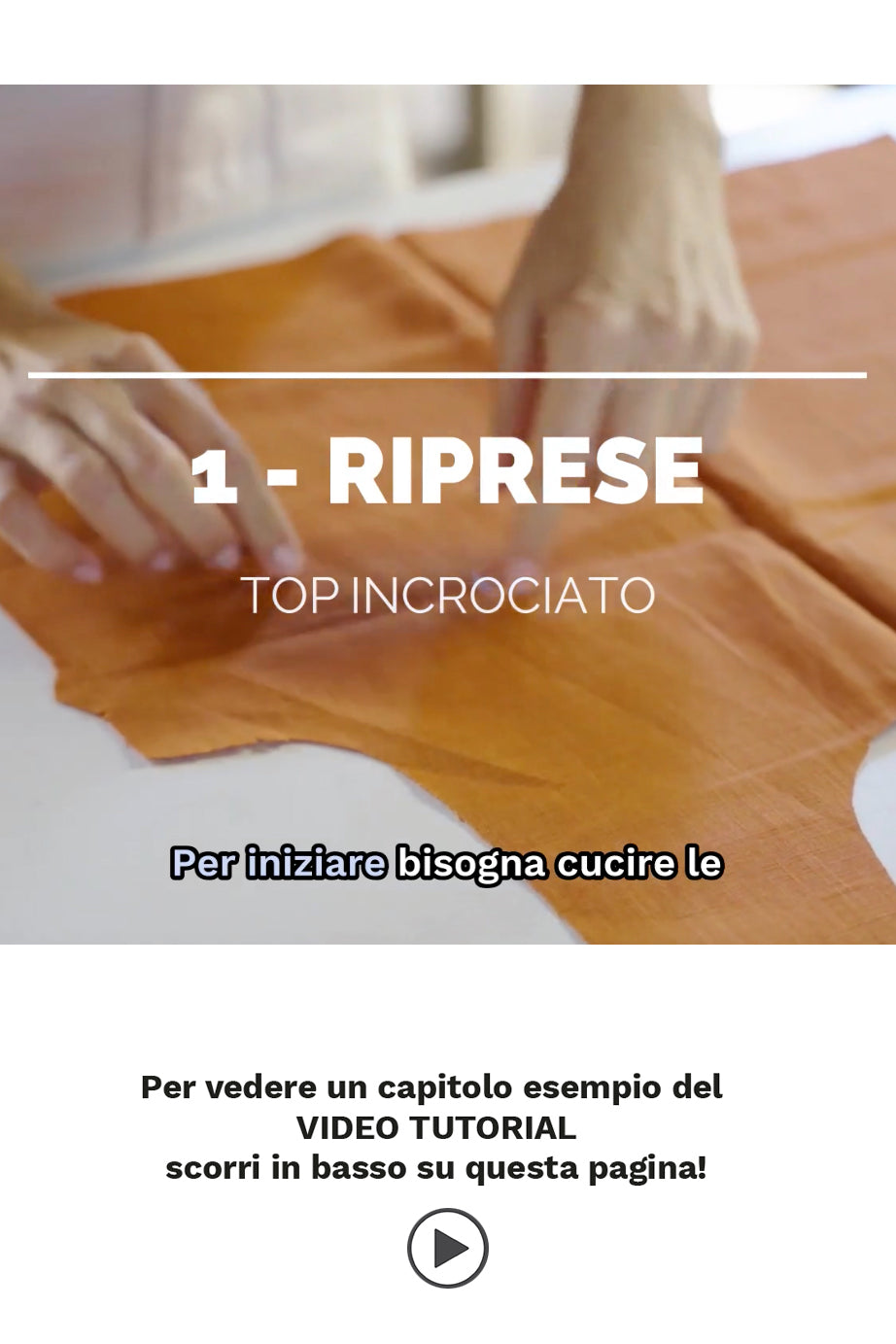 TOP incrociato: Cartamodello + Tutorial Video + Tutorial PDF