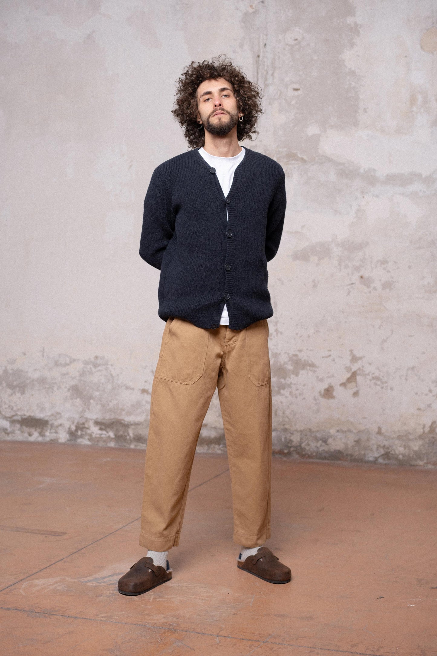 Pantaloni Apollo uomo in Denim di Canapa - Relaxed fit - Cammello