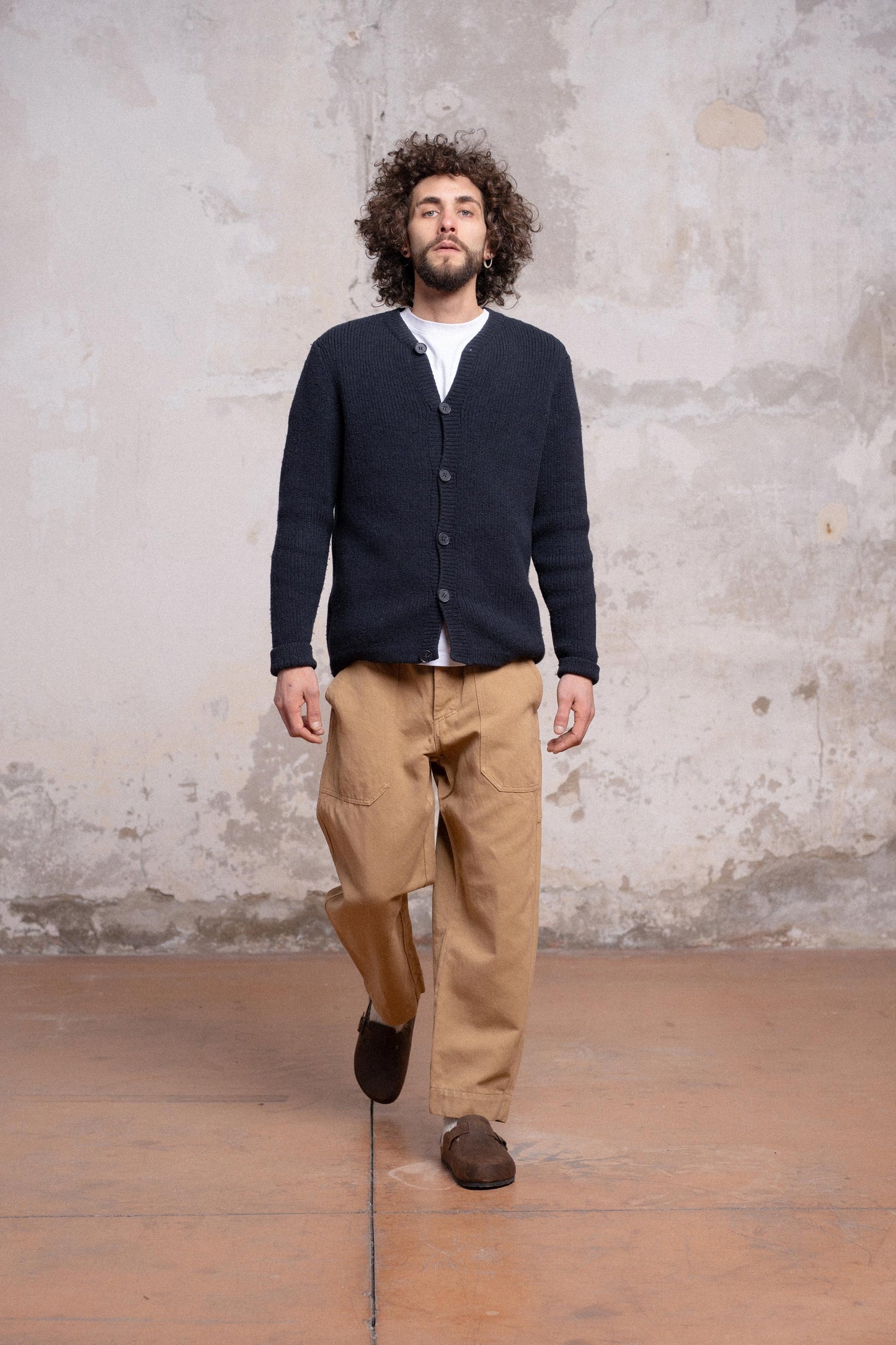 Pantaloni Apollo uomo in Denim di Canapa - Relaxed fit - Cammello