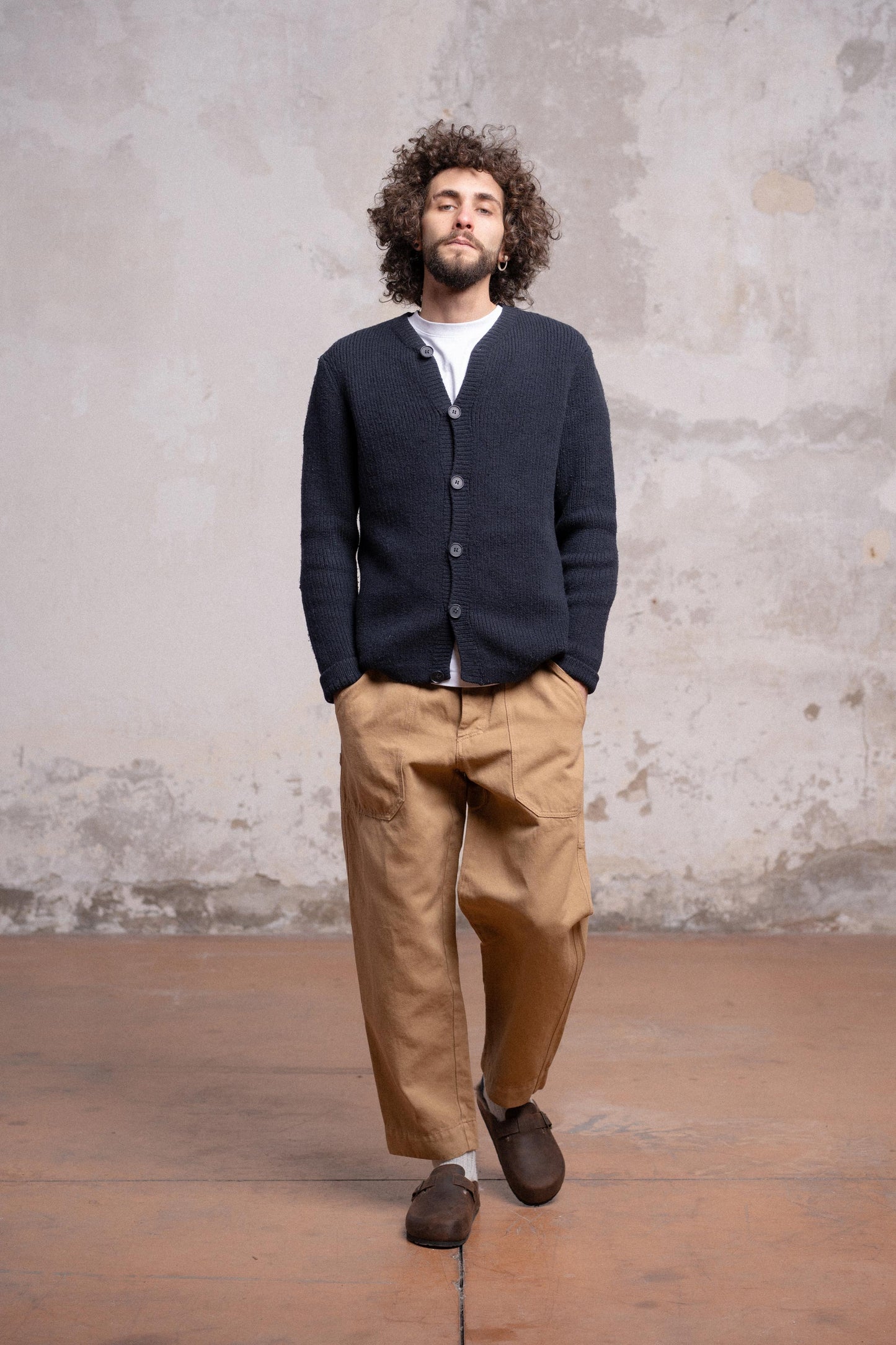 Pantaloni Apollo uomo in Denim di Canapa - Relaxed fit - Cammello